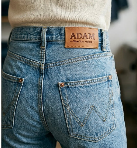 ADAM "The First Collection" Stone Washed Straight Cut Denim Jeans